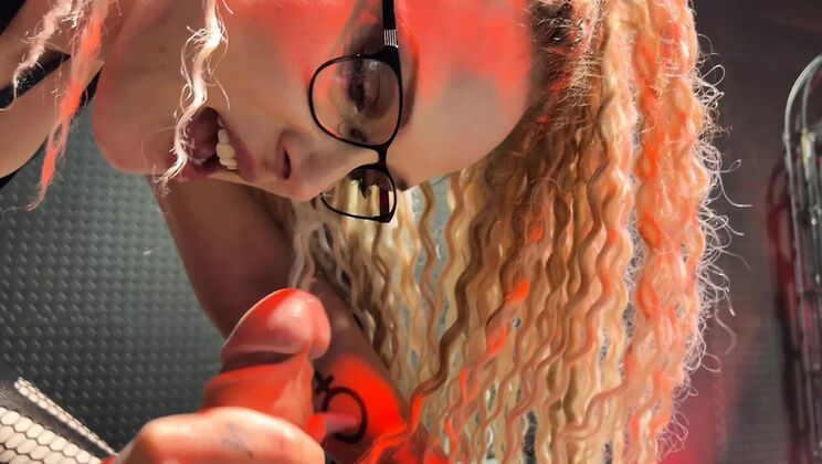 MILF Mistress in Glasses Dominates Slave with Hardcore BDSM Handjob and Facesitting