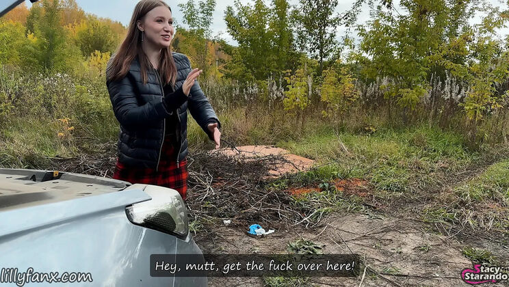 Stacy Starando Extreme Femdom - Hardcore Pussy Worship & Dirty Talk Outdoor