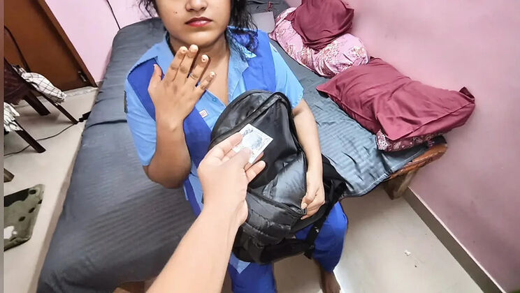 Step Sister Shraddha Pandey Caught with Condom in School Bag - Hindi Dirty Talk Blowjob