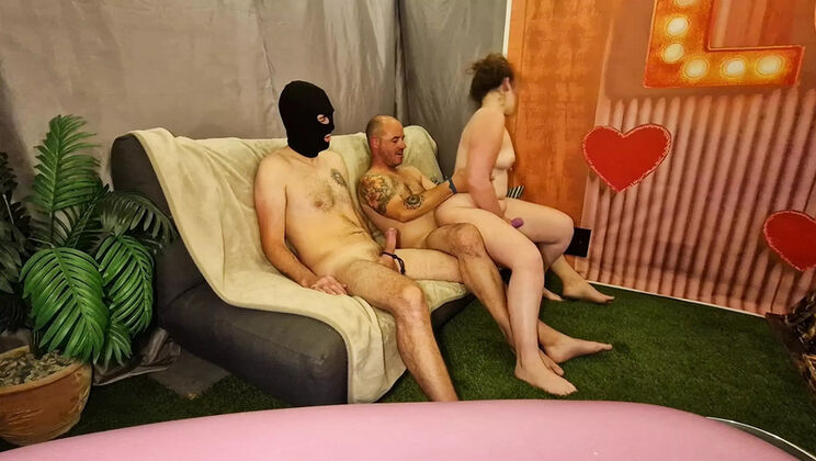 Cheating Hot Wife Fucks Two Men in Her Sex Room - Monsteralistair Amateur Threesome