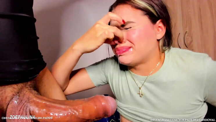 Zoepaulina Deep Throat Blowjob - Sloppy Gagging Face Fuck & Cum Swallow