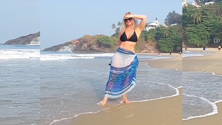 Blonde Amateur Wife Selena701 Hot Blowjob & Foot Fetish Orgasm