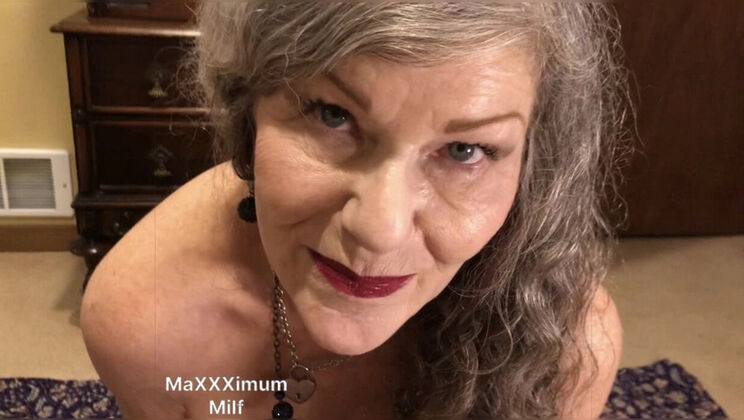 Lipstick GILF Blowjob POV - MaXXXimumMilf Deep Throat Cum Swallow