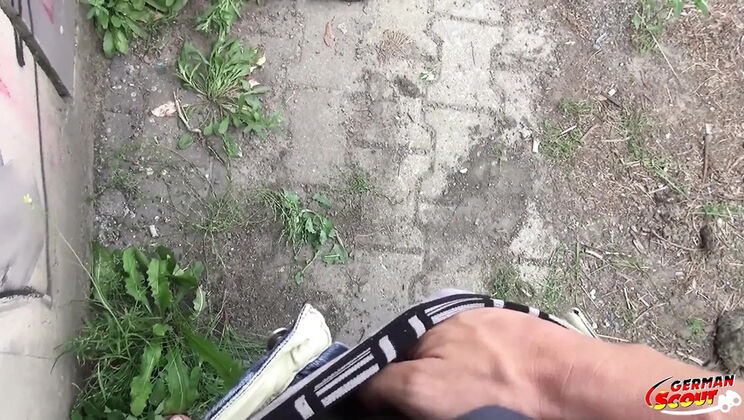 German Blonde Scout with Big Tits Seduced for Outdoor Sex by Stranger