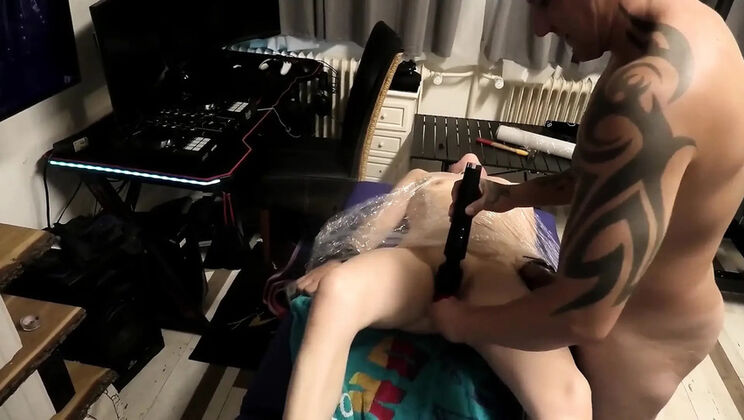 Obedient Slut Tied Up and Humiliated with Dildo Riding