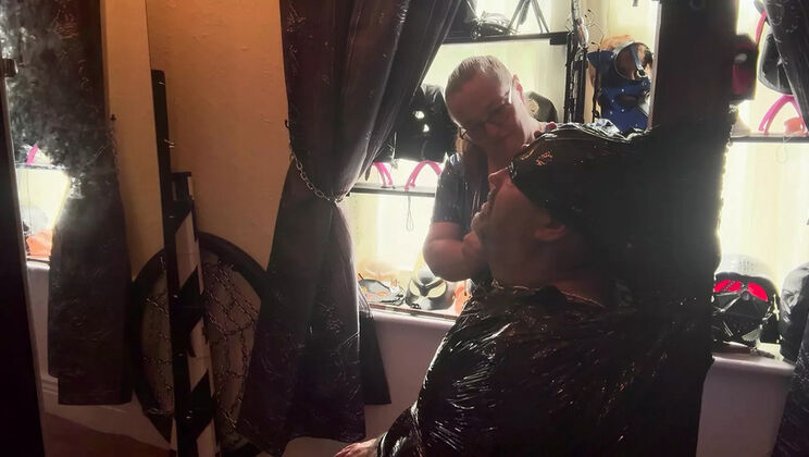 Leather Mistress Makes You Suck So Much Cock Domination