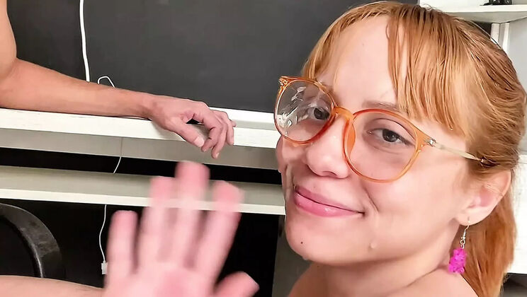 Skinny Teen Melissa Ferrari Gets Massive Facial Cumshot on All Fours