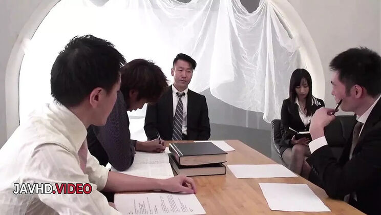 Hot Asian Rina Mayuzumi Office Fuck with Passionate Blowjob and Cumshot