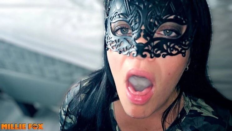 Amateur MILF Millie Fox Swallows Huge Cum Load Three Times - Homemade Blowjob