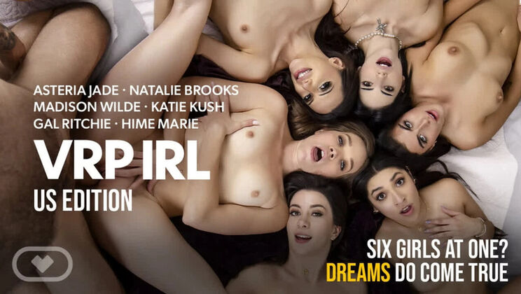 Hottest Orgy Ever: Six Girls Blowjob Gangbang with Natalie Brooks & Katie Kush