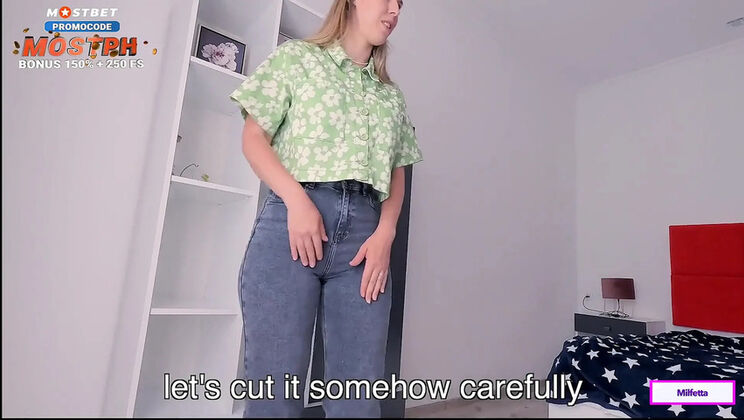 Stuck Step Sis Milfetta Gets Huge Dick Creampie - Cum Filled Pants Blowout!