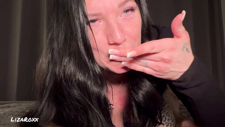 German Daddy Fucks LizaRoxx's Throat - Sloppy Deepthroat & Cum Swallow POV