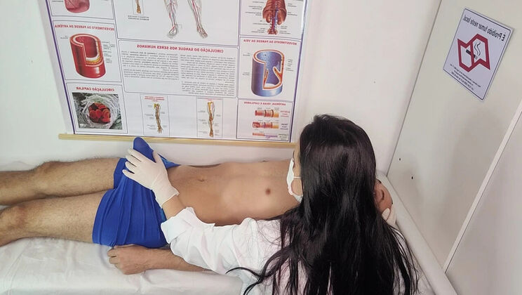 Nurse Jennyferpimenta Gives Patient Hard Erection Handjob in Hospital