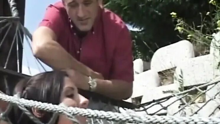 Bruno SX Fucks Maria Bellucci's Big Ass Outdoor - Cum in Mouth Blowjob