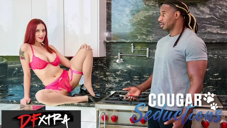 Busty Redhead MILF Helps Muscular Repairman With Giant Cock - Big Tits Blowjob & Doggystyle