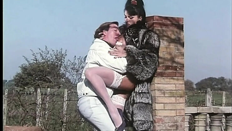 Hairy Pussy Fucking Outdoor with Yves Baillat and Luana Borgia - Blowjob, Fingering, Cum in Mouth