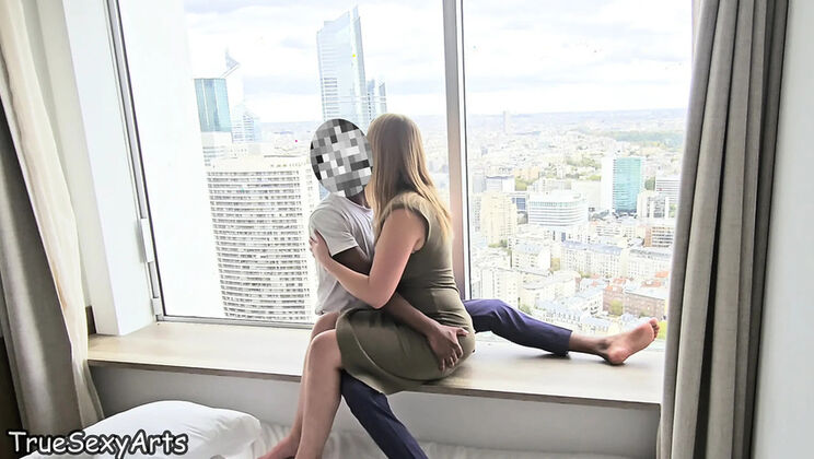 Hot Blonde in Paris Shows Her Evening Dress - Big Natural Tits Amateur 4K