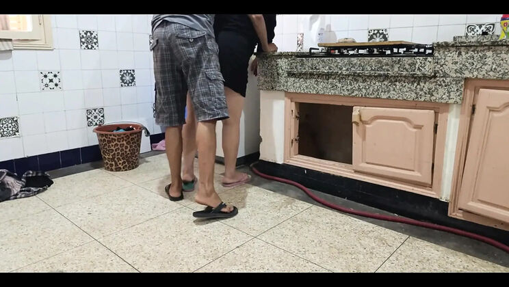 BBW Latina Amateur Fucks Repairman in Kitchen - Hot Spanish Femdom Sex