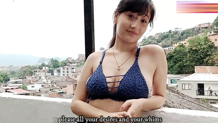 Emma Vict Hot Spanish Porno - Dirty Kissing, Blowjob and Rough Sex with Skinny Venezuelan Babe