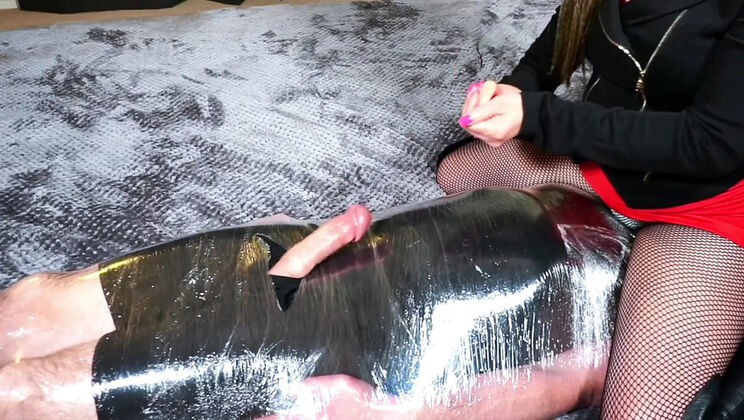 Madame Teeze Mummified Handjob Edging - Denial & Frustration Forever