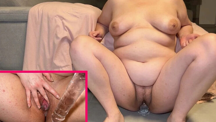 SecretChubby German BBW Rides Dildo Hard and Gets Pussy Pounded