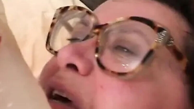 Italian Granny Solo Play with Dildo Dreaming of Young Cock