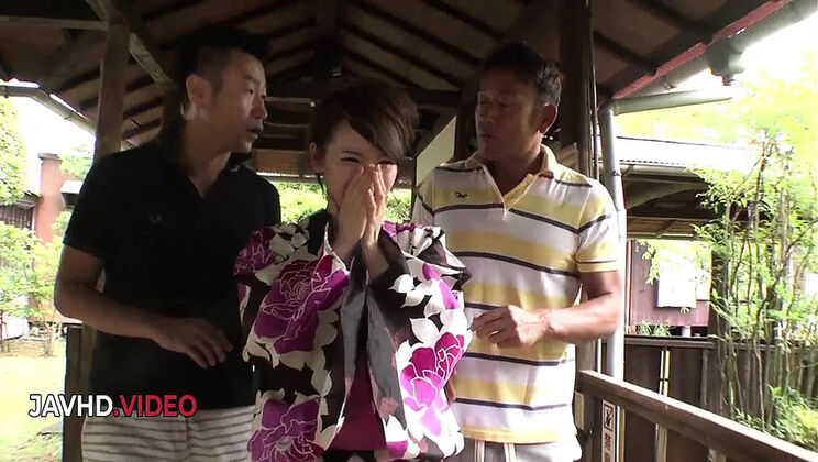 Wild Asian Group Blowjob: Yui Uehara's Uncensored JAV Threesome Feast