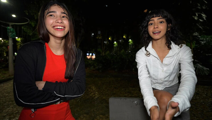 Park Threesome Pickup - Rough Anal Creampie with Teen Latina Amateur