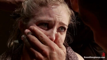 Little Blonde American Girl First Time Gangbang DP in Mexico Hostel - Scared and Excited