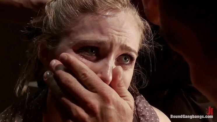 Little Blonde American Girl First Time Gangbang DP in Mexico Hostel - Scared and Excited