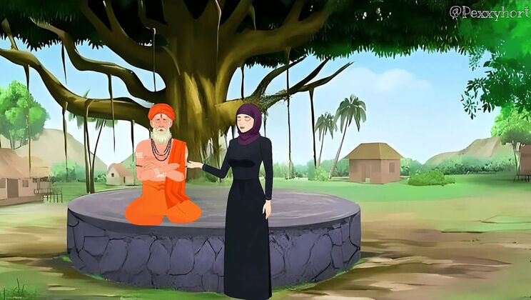 Desi Pandit Fucks Hijabi Teen Girl - Hot Indian Sex Video in Bathroom