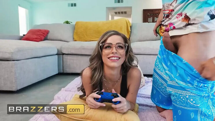 Renee Rose Threesome Blowjob with Big Tits and Cumshot