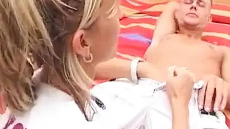 German Slut Diana Kaiser Blowjob Makes Him Cum in Condom - Big Tits MILF Sucks Huge Cock