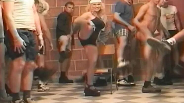 French Blonde Babes Anita Paris Share Huge Facial Sperm Load in Group Orgy