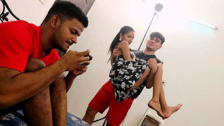 Hot Indian Stepsister Threesome - Two Step Brothers Fuck Her Hard in HD