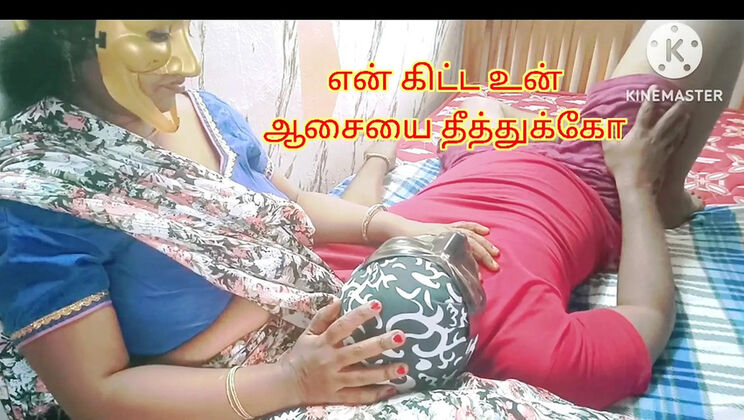 Step Mom Surprises Horny Step Son with Big Natural Tits - Desi Aunty Fucking in Tamil