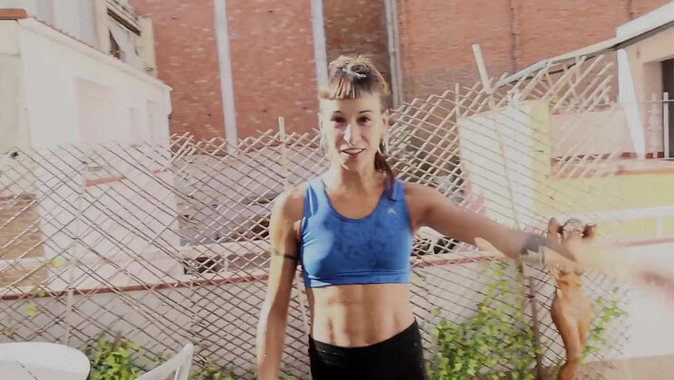 Magia Rosa Outdoor Blowjob and Squirting Doggy Style Fuck - Spanish MILF with Small Tits