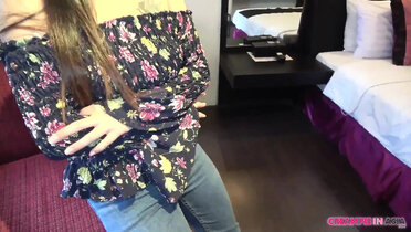 Asian Brunette Babe Gets Surprise Creampie - Amateur Homemade HD