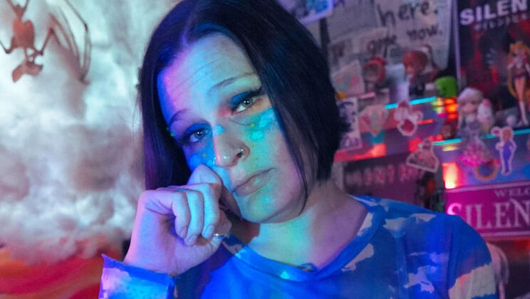 Dani The Goth MILF With Big Natural Tits & Hairy Pussy - Sad & Creamy Masturbation Close-Up