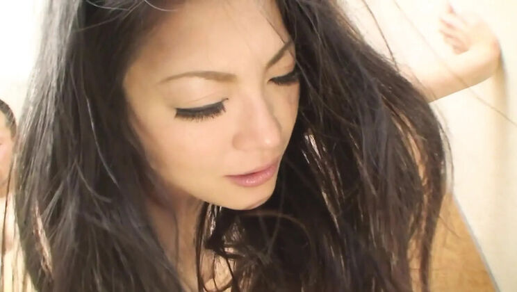 Horny Japanese MILF Rides Hard Cock POV Creampie Hairy Pussy