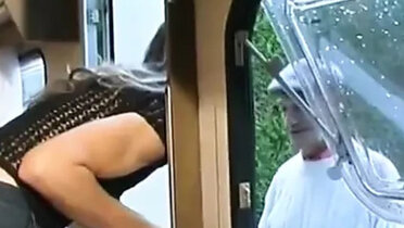Mature Old Man Visits Local Whore for Washing and Fucking in Car
