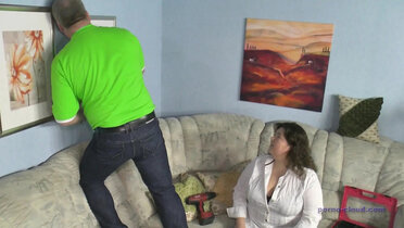 MILF Riding Worker Hard - Big Tit BBW Cougar Titty Fucking & Blowjob