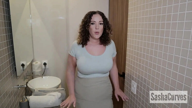 My Step Mom Sasha Curves Gets a Creampie - Big Natural Tits MILF POV