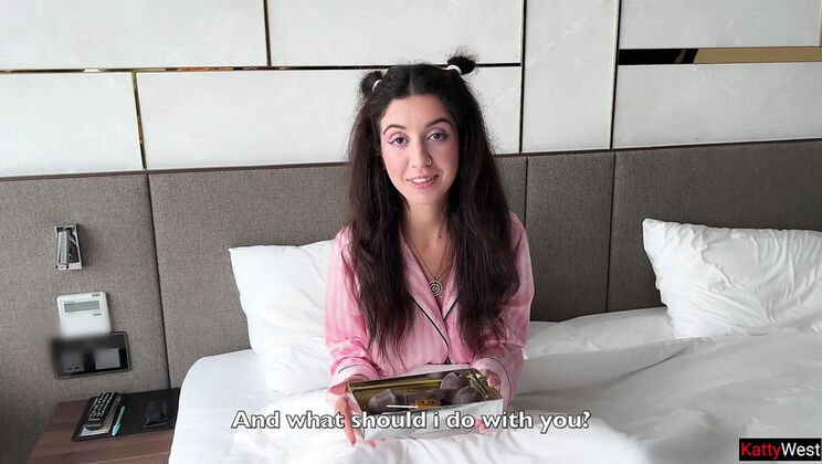 Katty West Birthday Blowjob - Dream BBC Turns Into Hard White Cock Fuck & Cum Swallow