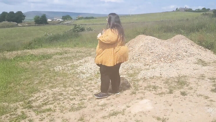 SSBBW Lady Brads Outdoor Exercise at Beauty Spot - No Nudity BBW Amateur Video