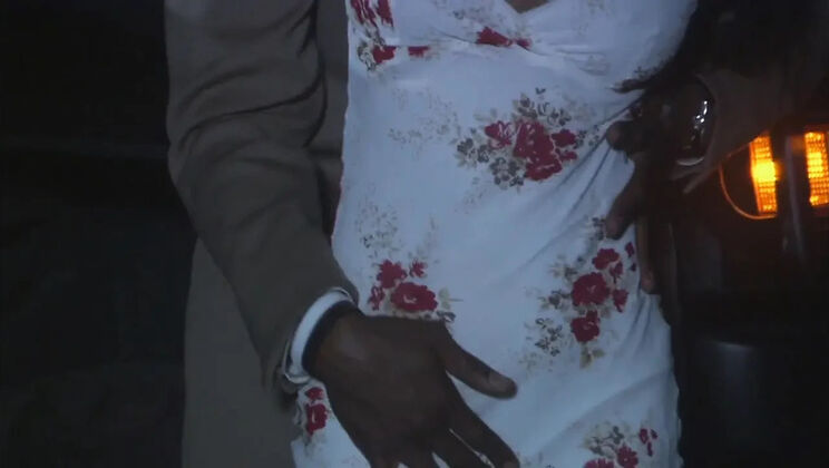 Dee Baker Outdoor Sex in Car at Night - Hairy Black BBC with Stunner