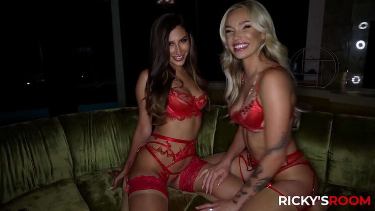 Gianna Dior & Rara Knupps Threesome Blowjob BBC Fuck - Petite Blonde Brunette Duo