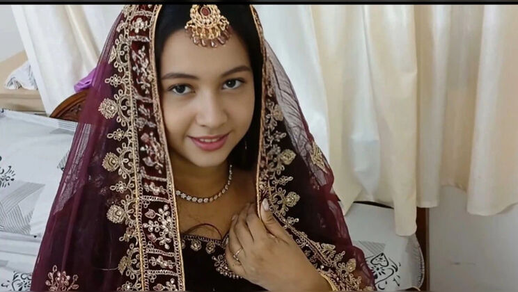 Desi Newlywed Couple First Night Sex - Indian Bhabhi Blowjob & Fucking in HD