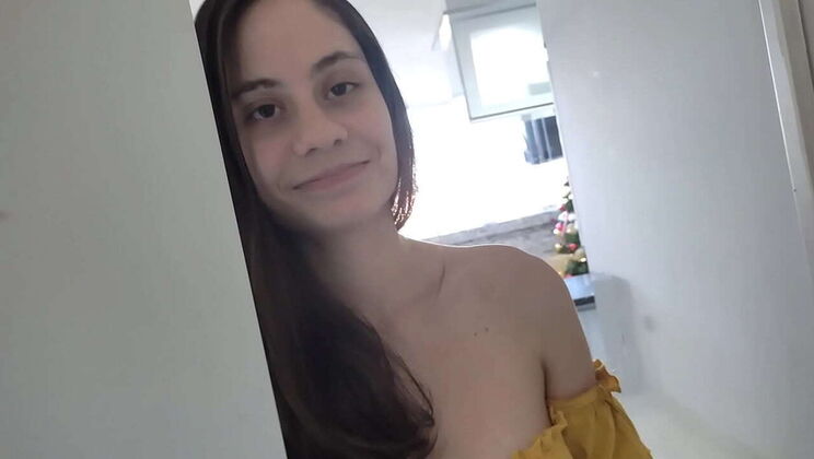 Homemade POV with Natalia: Horny Neighbor Blowjob & Creampie in Doggystyle