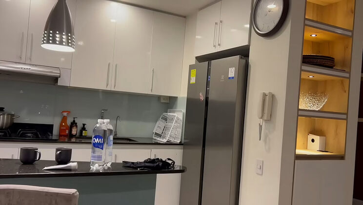 Behind The Scenes: AllisonSweet Beautiful Colombian Babe Shower Fuck